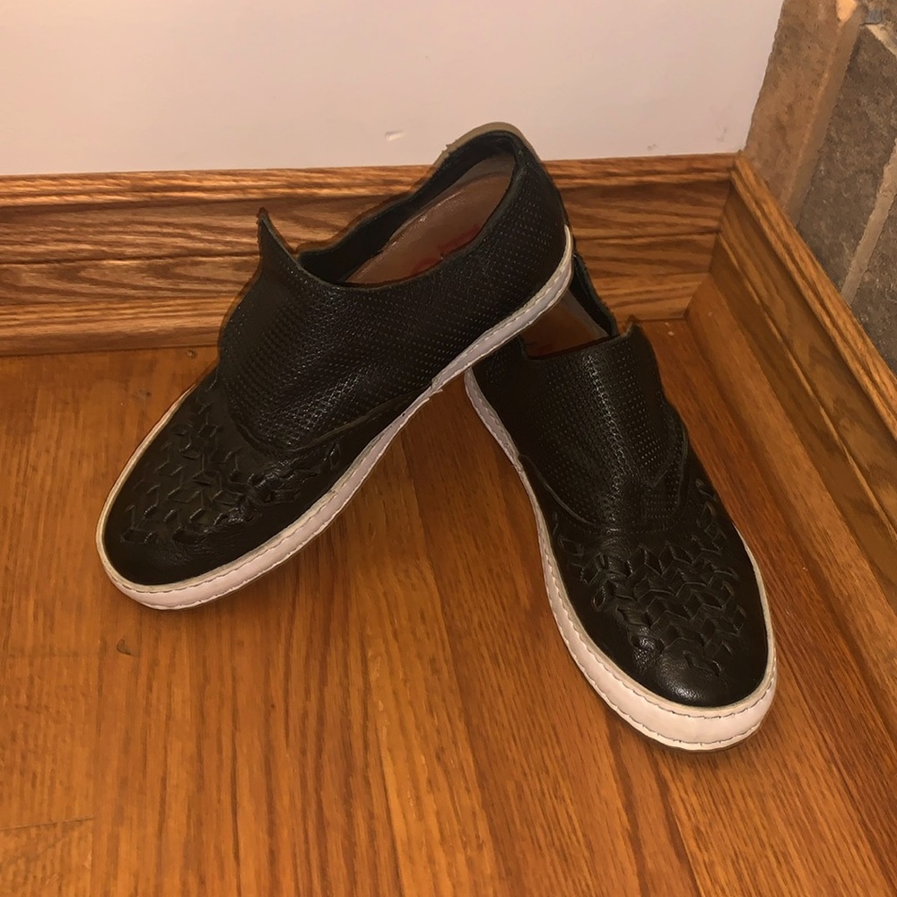 A.S.98 black woven leather loafer size 39 excellent condition. fit like a size 8